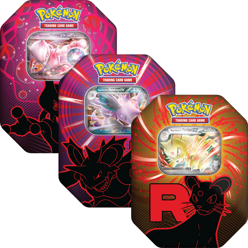 Pokémon Team Rocket Tin - 3 Varianten