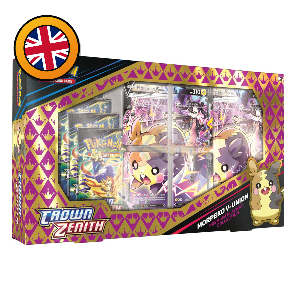 Pokémon TCG: Crown Zenith Premium Playmat Collection Morpeko V-UNION (Englisch) – Sealed OVP (dB)