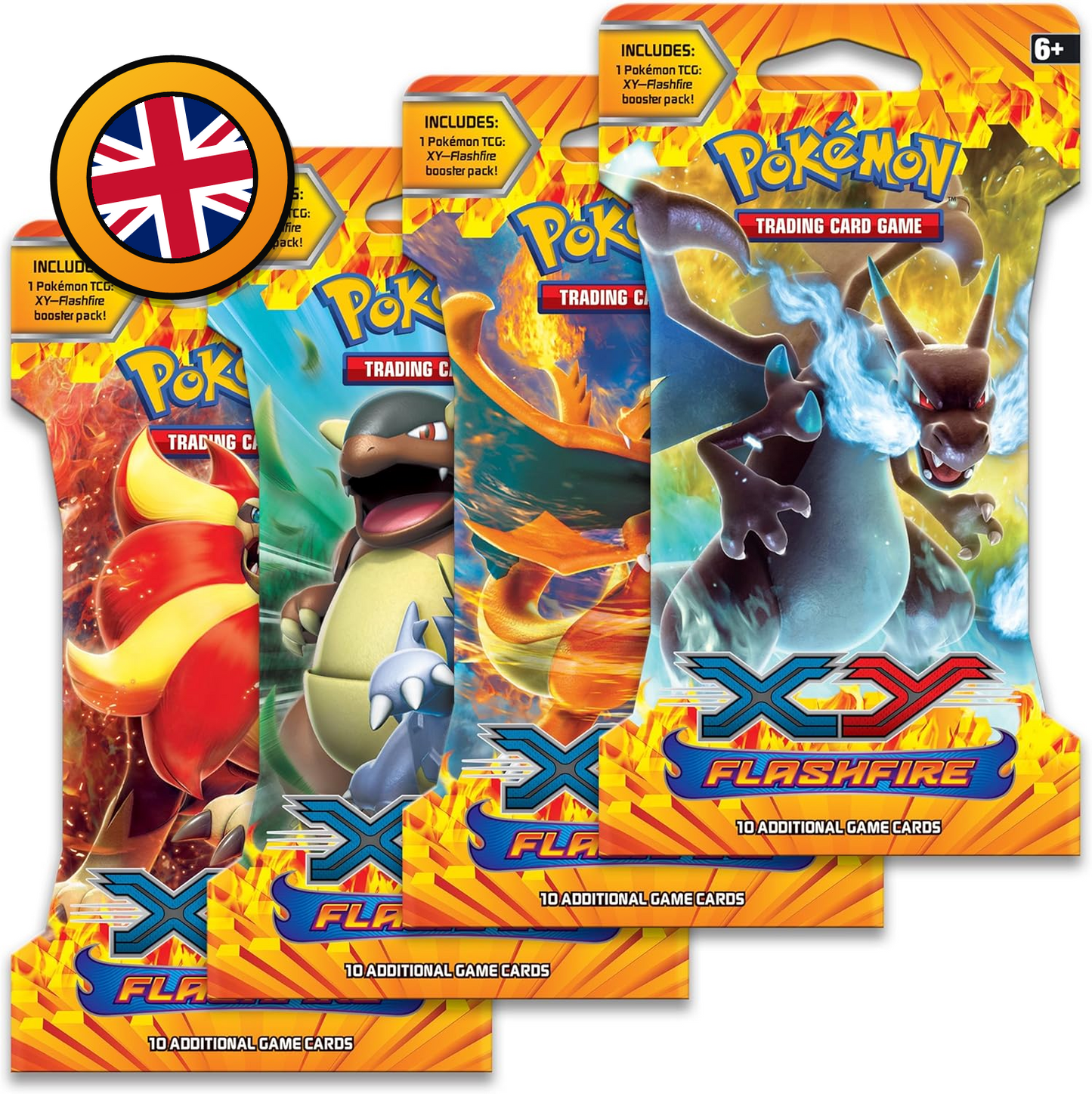 Pokémon TCG: XY – Flashfire Sleeved Booster (Englisch)