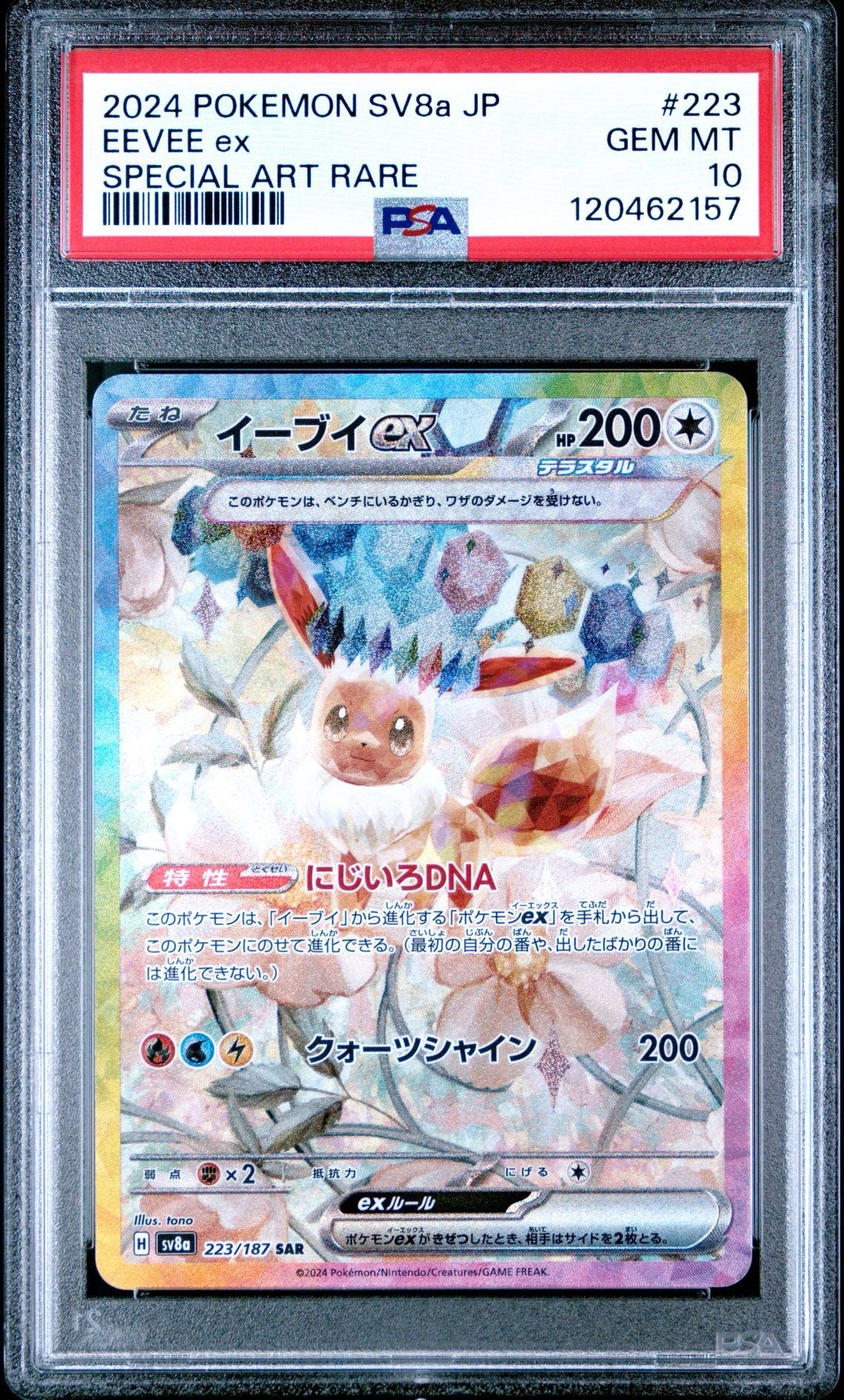 PSA 10 Sequential Terastal Festival Eeveelution SAR Komplett Set Japanisch