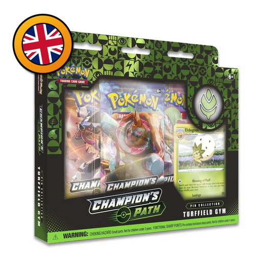 Pokémon TCG: Champion's Path Pin Collection Display – 6 Boxen (Turffield, Hulbury & Motostoke) – Englisch – Sealed OVP - PokéPrinz