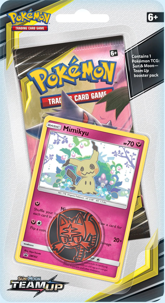 Pokemon Team Up Checklane Blister Pikachu / Mimikyu - Englisch