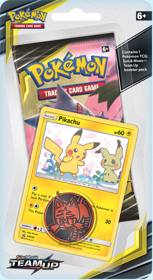 Pokemon Team Up Checklane Blister Pikachu / Mimikyu - Englisch
