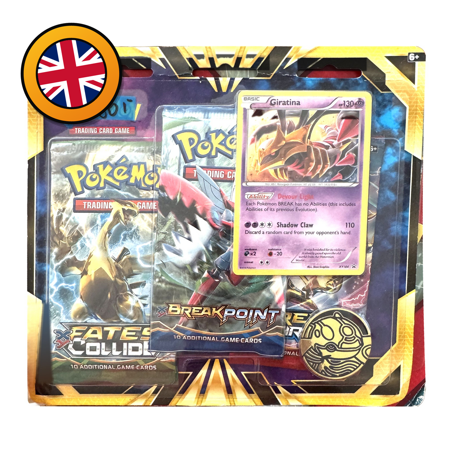 Pokémon TCG: XY 3-Pack Blister – Giratina Promo XY184 (Englisch)