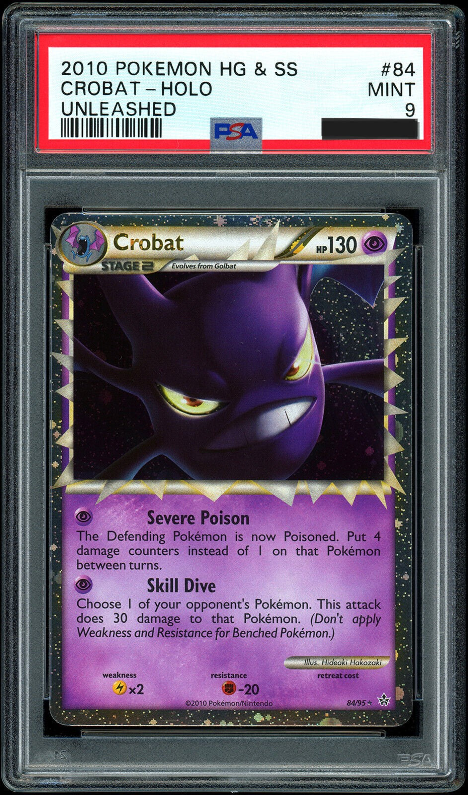 PSA 9 - 84 CROBAT-HOLO - ENGLISCH