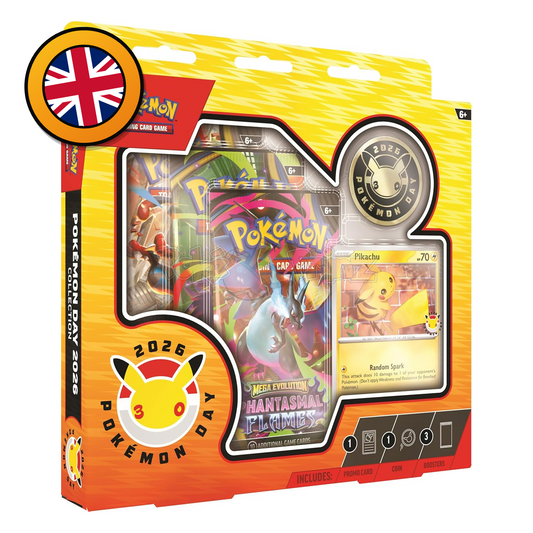 Pokémon TCG: Pokémon Day 2026 Collection – Einzel & Case mit 6 Boxen (Englisch) – Sealed OVP (dB)