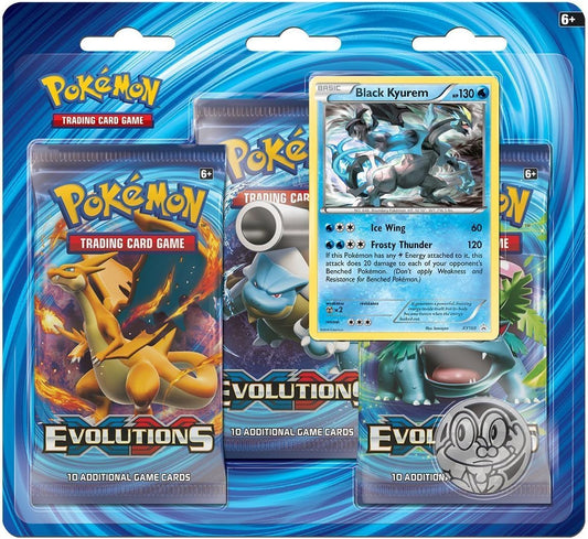 Pokémon TCG: Evolutions – Schwarzes Kyurem 3-Pack Blister - PokéPrinz