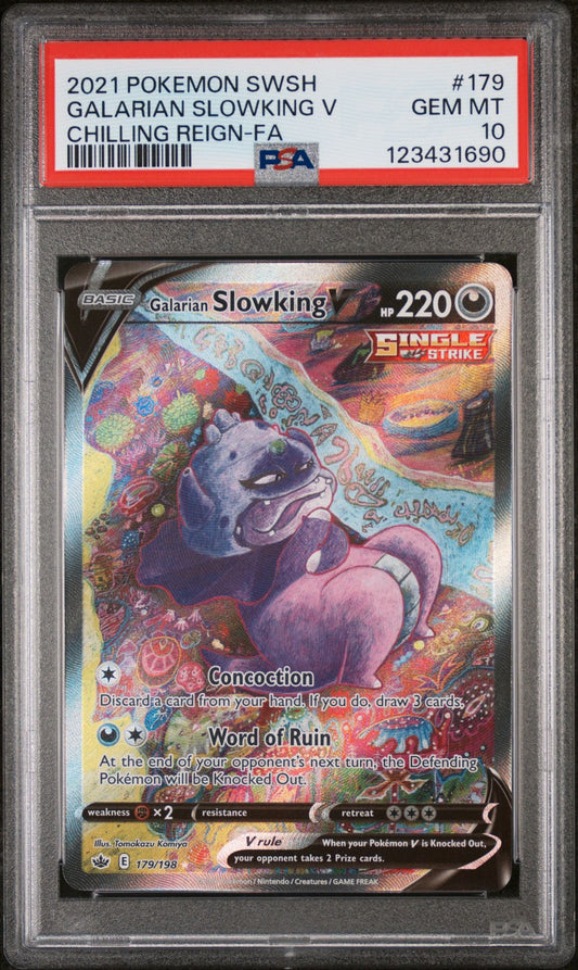 PSA 10 – Galarian Slowking V Alternate Art #179 (2021 Pokémon Schwert & Schild: Chilling Reign) - PokéPrinz