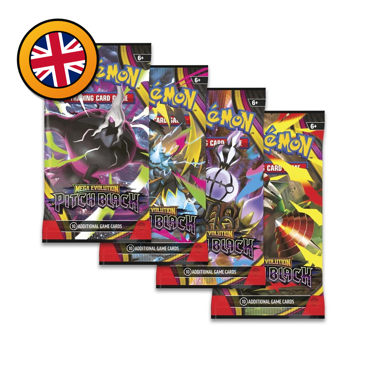 Pokémon TCG: Mega Evolution-Pitch Black Booster – Einzelpack | Englisch Sealed
