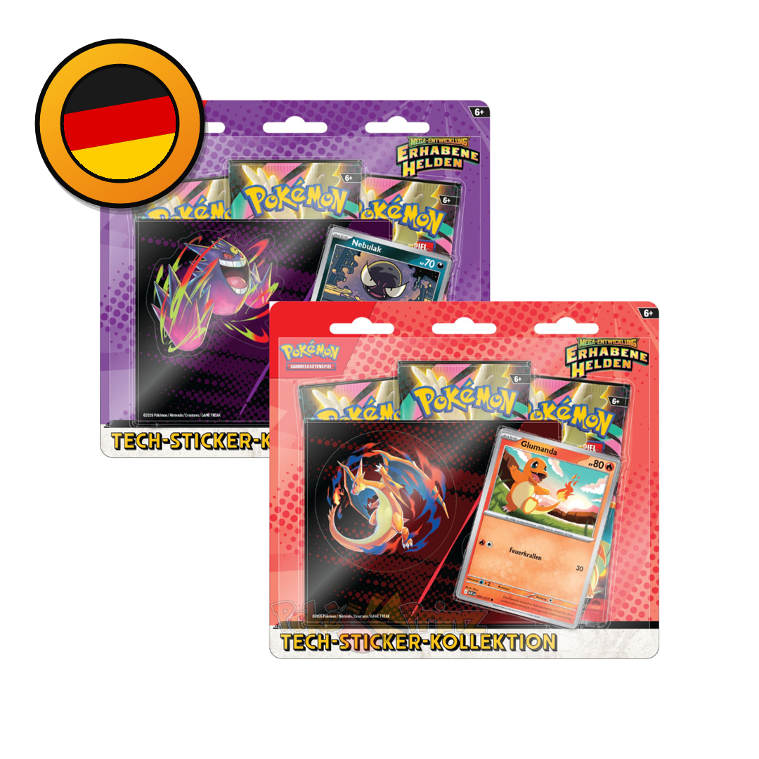 Pokémon TCG: Erhabene Helden Tech-Sticker-Kollektion Sealed Case (12 Blister) | Deutsch (dB)