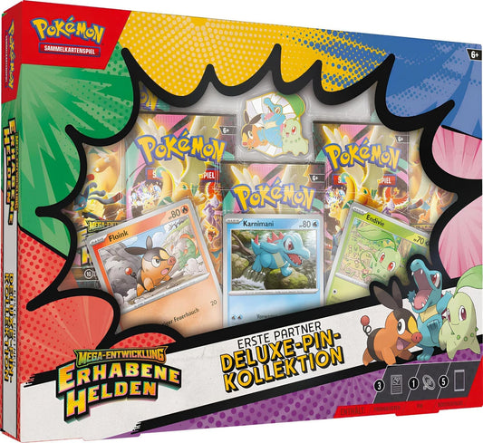 Pokémon TCG: Erhabene Helden – Deluxe-Pin-Kollektion: Erste Partner (Deutsch)