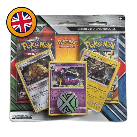 Pokémon TCG: Enhanced 2-Pack Blister – Alolan Muk, Alolan Dugtrio & Alolan Golem (Englisch)