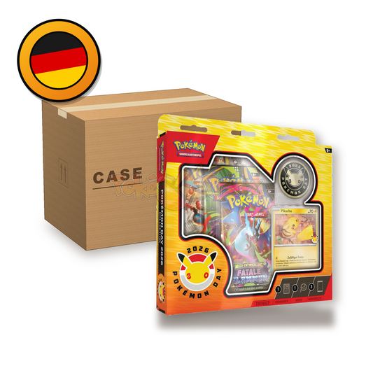 Pokémon TCG: Pokémon Day 2026 Kollektion – Einzel & Case mit 6 Boxen (Deutsch) – Sealed OVP (dB)