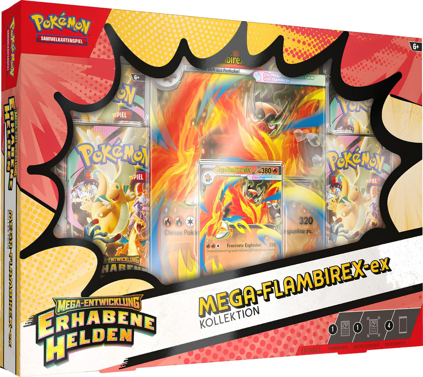 Pokémon Erhabene Helden: Mega-ex-Kollektion – Mega-Flambirex-ex / Mega-Impergator-ex / Mega-Meganie-ex | OVP
