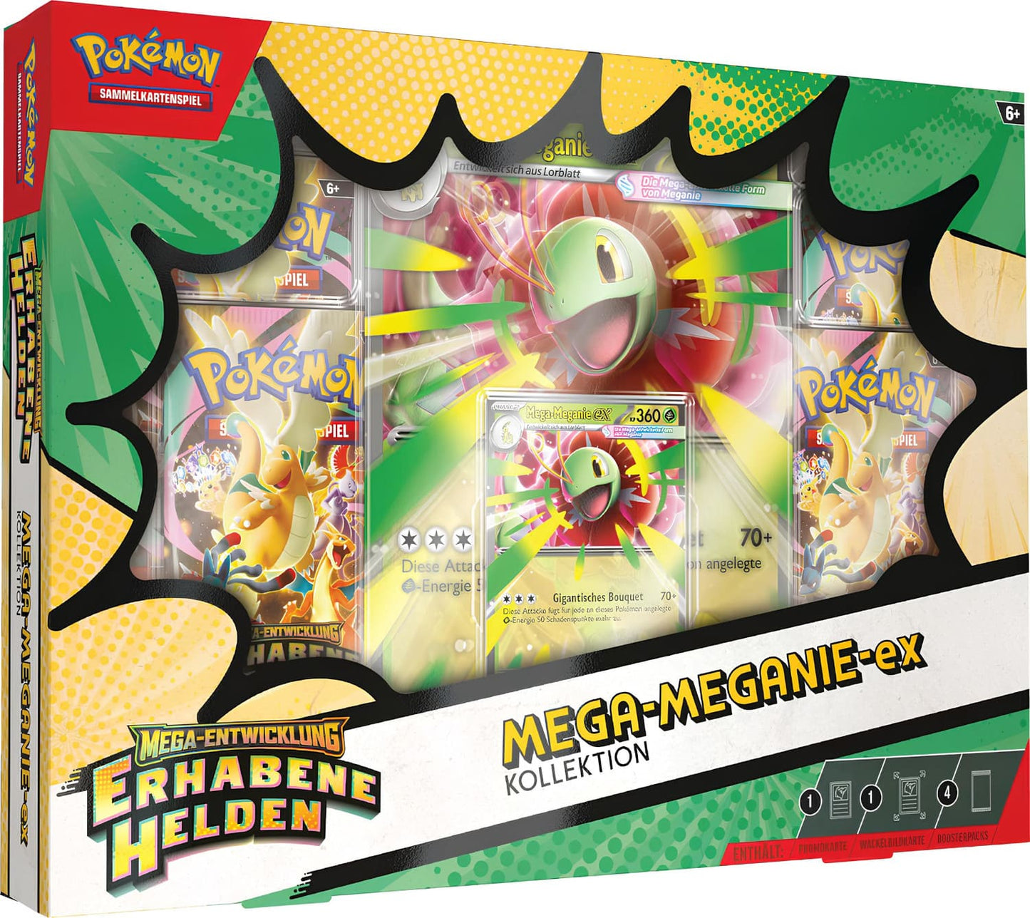 Pokémon Erhabene Helden: Mega-ex-Kollektion – Mega-Flambirex-ex / Mega-Impergator-ex / Mega-Meganie-ex | OVP