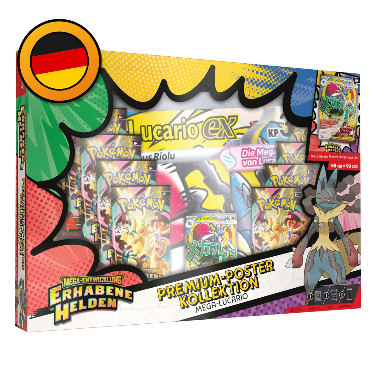 Pokémon TCG: Mega-Entwicklung – Erhabene Helden Premium-Poster-Kollektion