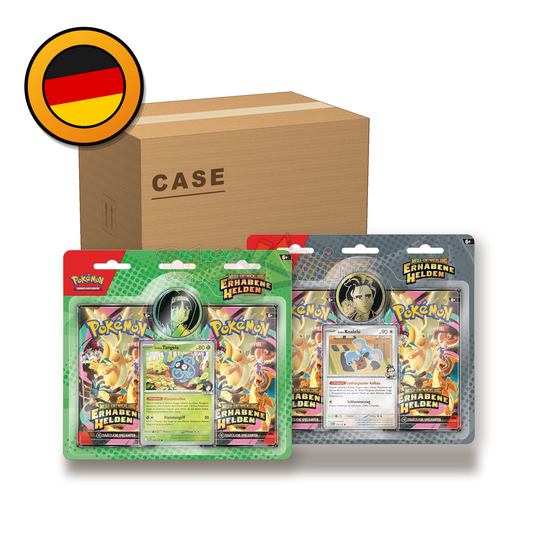 Pokémon TCG: Mega-Entwicklung – Erhabene Helden 2-Pack Blister Case (12 Blister) – Deutsch – Sealed OVP (dB)