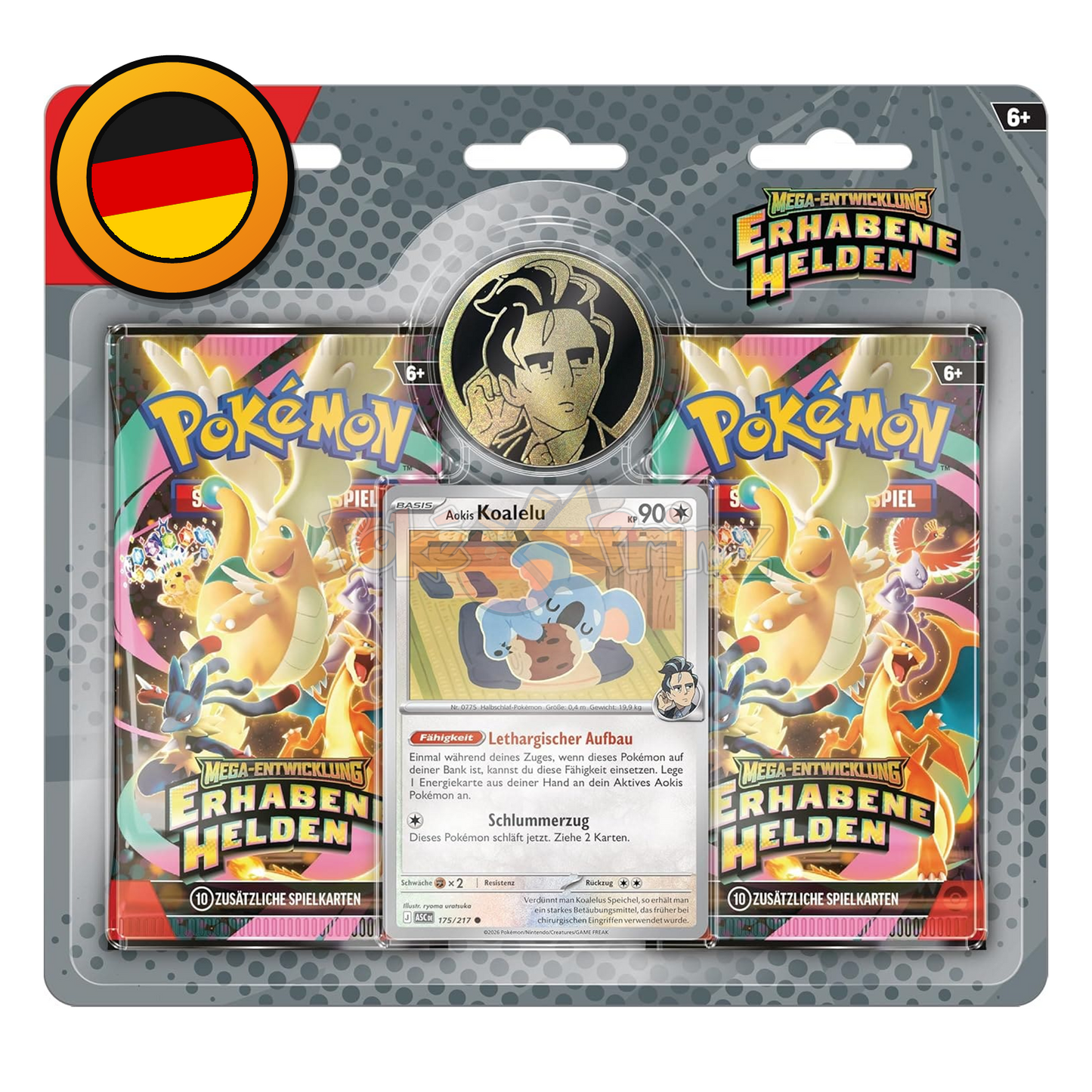 Pokémon TCG: Mega-Entwicklung – Erhabene Helden 2-Pack Blister Case (12 Blister) – Deutsch – Sealed OVP (dB)