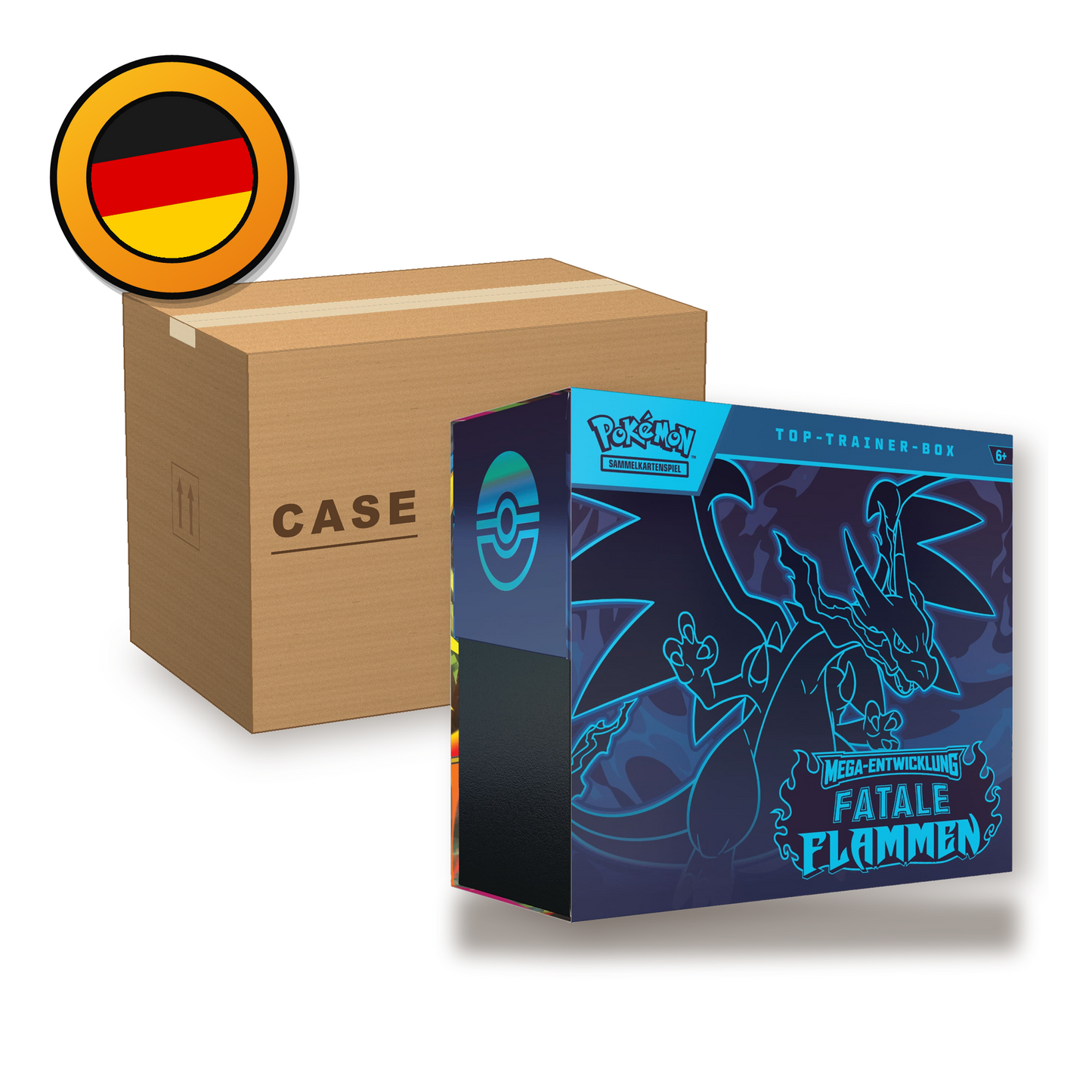 Pokémon TCG: Mega-Entwicklung – Fatale Flammen Top-Trainer-Box (Deutsch) – Sealed OVP (dB)