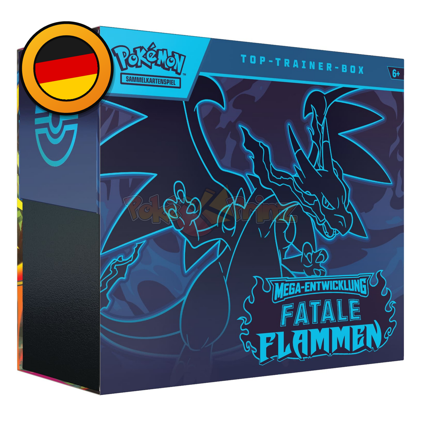 Pokémon TCG: Mega-Entwicklung – Fatale Flammen Top-Trainer-Box (Deutsch) – Sealed OVP (dB)