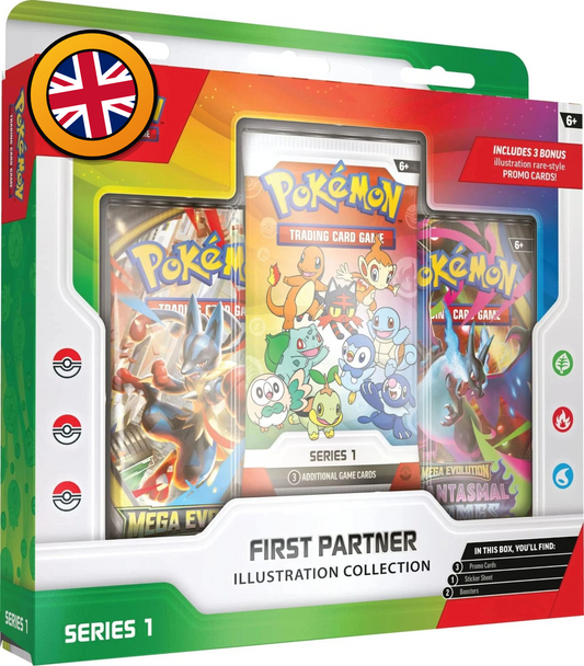 Pokémon First Partner Illustration Collection (Englisch) – Special Promo Box | Sealed OVP