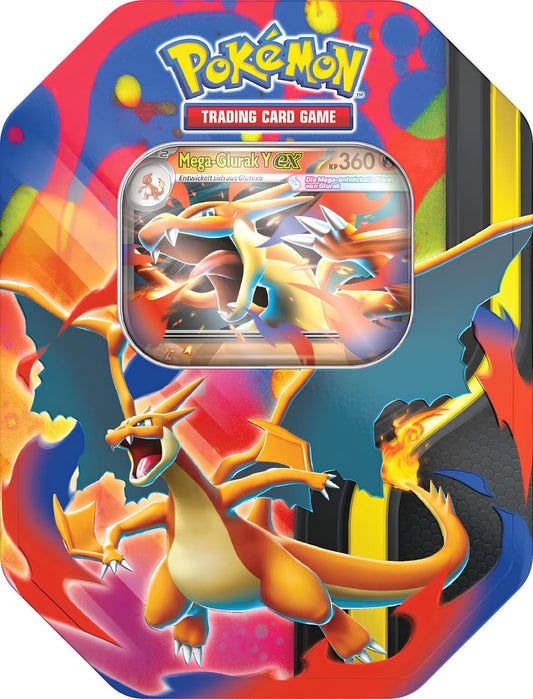 Pokémon TCG: Mega-Glurak X Y EX Tin-Box – Deutsch (zufällige Variante) - PokéPrinz