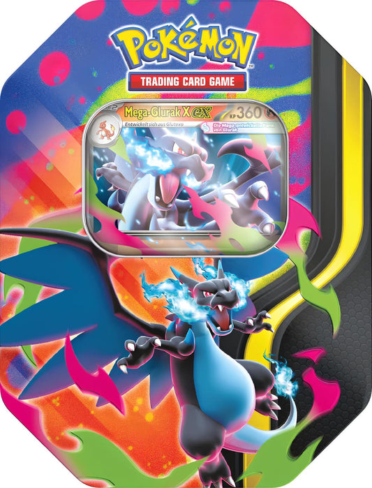 Pokémon TCG: Mega-Glurak X Y EX Tin-Box – Deutsch (zufällige Variante) - PokéPrinz