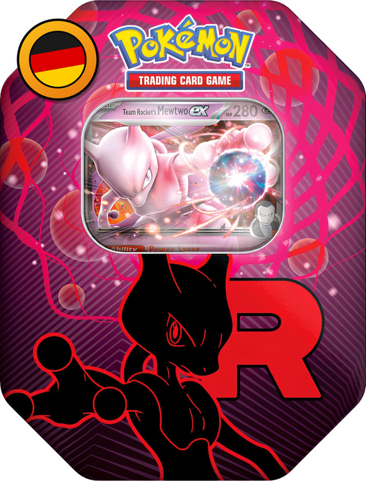 Pokémon Team Rocket Tin - Mewtu EX - Deutsch