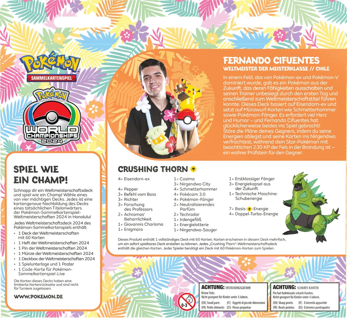 Pokemon Weltmeisterschaftsdecks 2024 Hawaii Honolulu