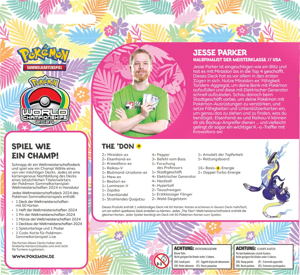 Pokemon Weltmeisterschaftsdecks 2024 Hawaii Honolulu