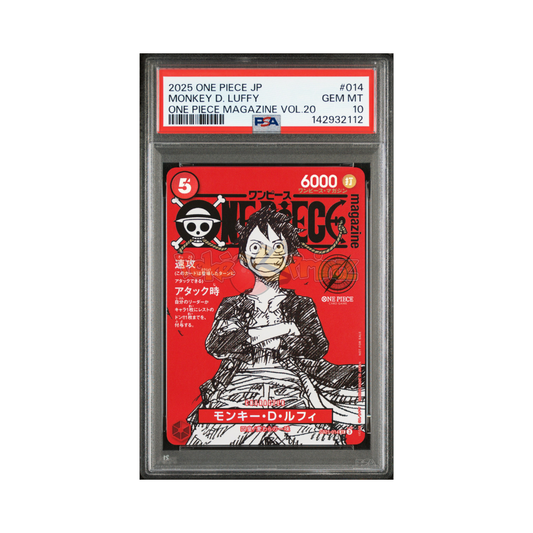 PSA 10 One Piece Magazine Vol.20 Promokarte - Monkey D.Luffy (ST21-014)
