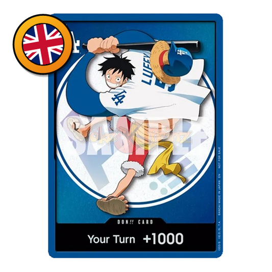 One Piece Card Game x Los Angeles Dodgers 2026 DON!! Promokarte – Monkey D. Luffy (Englisch)