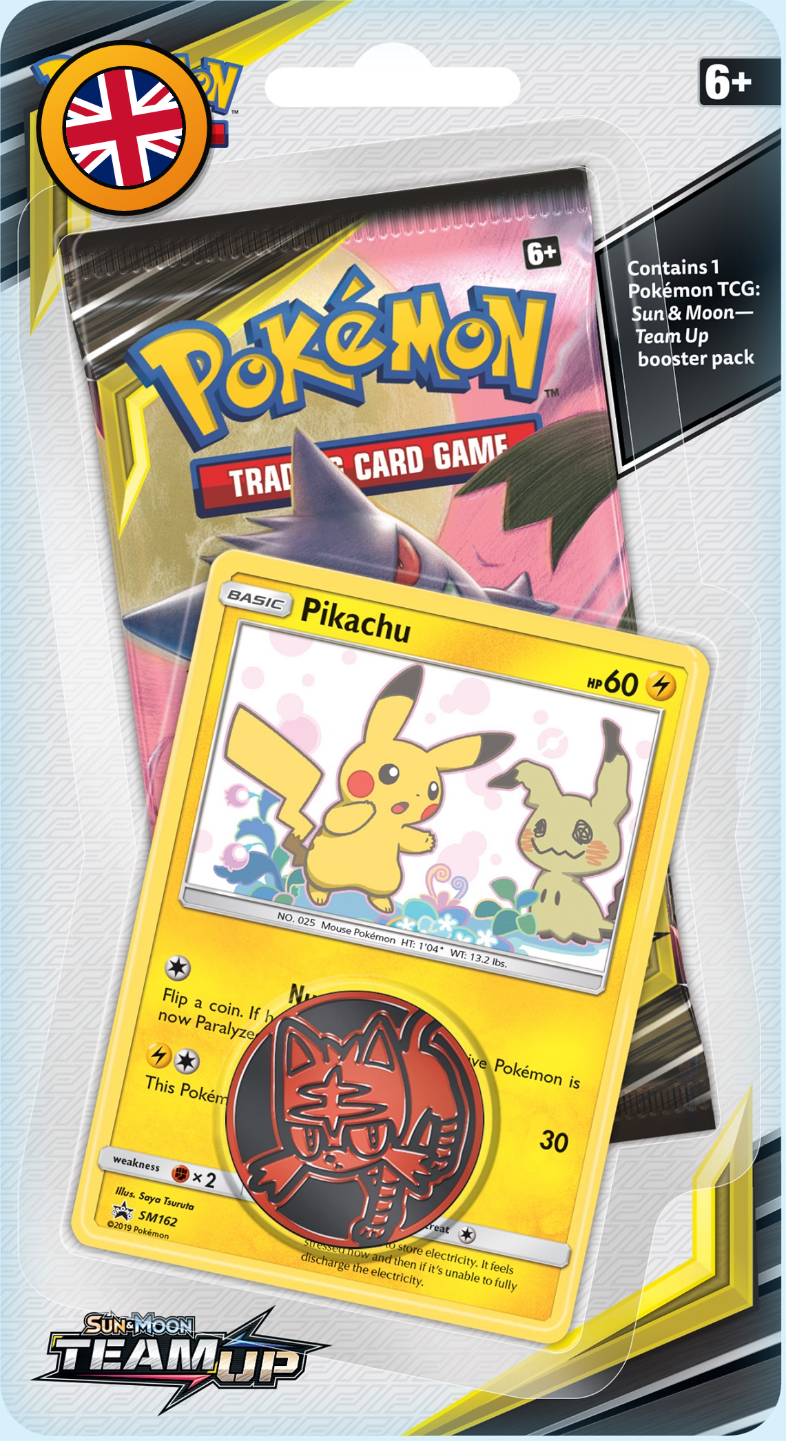 Pokemon Team Up Checklane Blister Pikachu / Mimikyu - Englisch - PokéPrinz