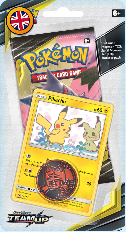 Pokemon Team Up Checklane Blister Pikachu / Mimikyu - Englisch