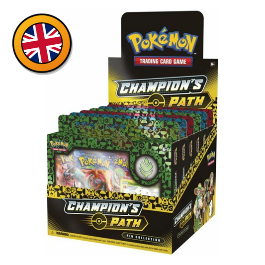 Pokémon TCG: Champion's Path Pin Collection Display – 6 Boxen (Turffield, Hulbury & Motostoke) – Englisch – Sealed OVP - PokéPrinz
