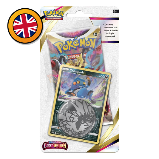 Pokémon TCG: Sword & Shield – Lost Origin 1-Pack Blister – Croagunk oder Scorbunny (Englisch) (dB)