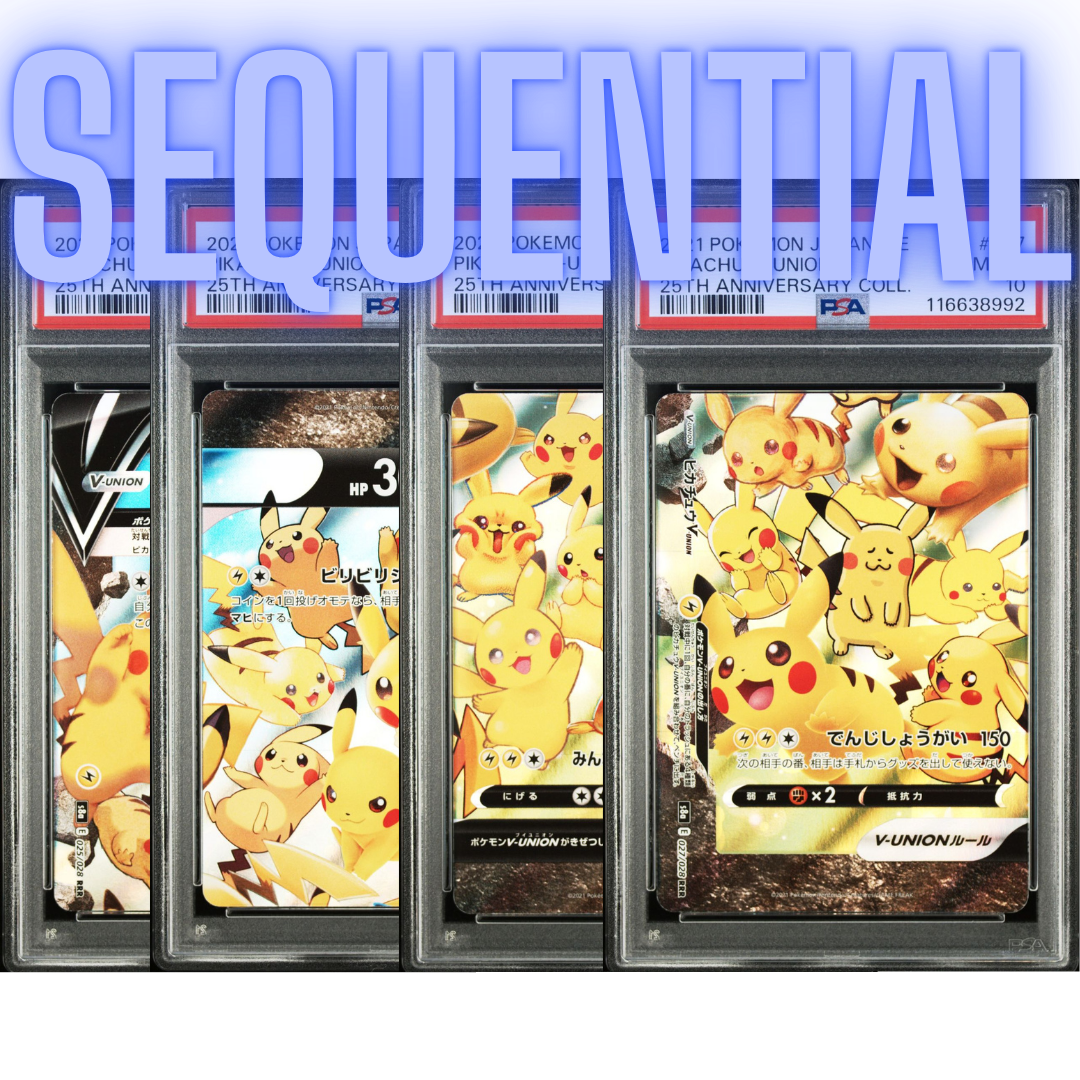 PSA 10 Sequential 4er Set | Pikachu V-UNION 25th Anniversary Japanisch - PokéPrinz