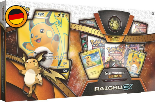 Pokémon-Sammelkartenspiel: Schimmernde Legenden – Raichu-GX Special Collection (Deutsch)