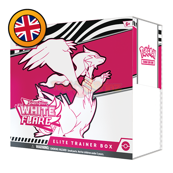 Pokémon TCG: Karmesin & Purpur – White Flare Elite Trainer Box Case (10 ETBs) – Englisch – Sealed OVP (dB)