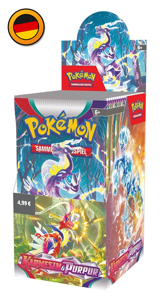 Pokémon TCG: Karmesin & Purpur (KP01) – Booster Display (18 Packs)